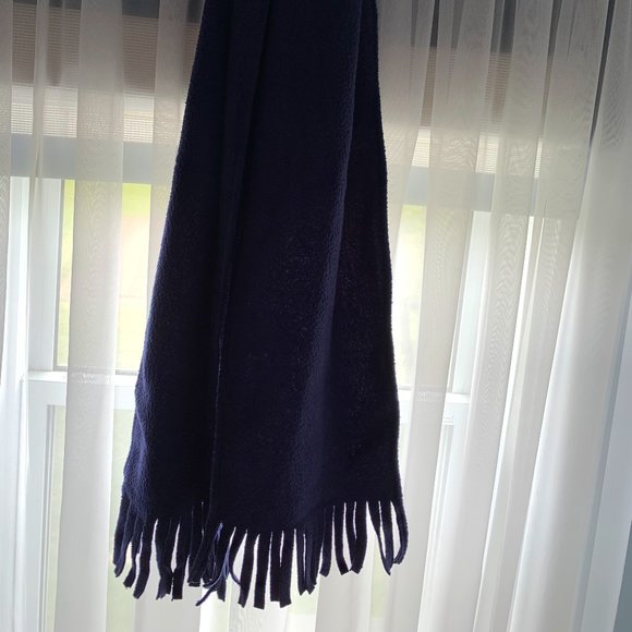 PICK 4 , GET 1 FREE.   Scarf, Fleece, Navy Blue, Long, Warm - Picture 3 of 4